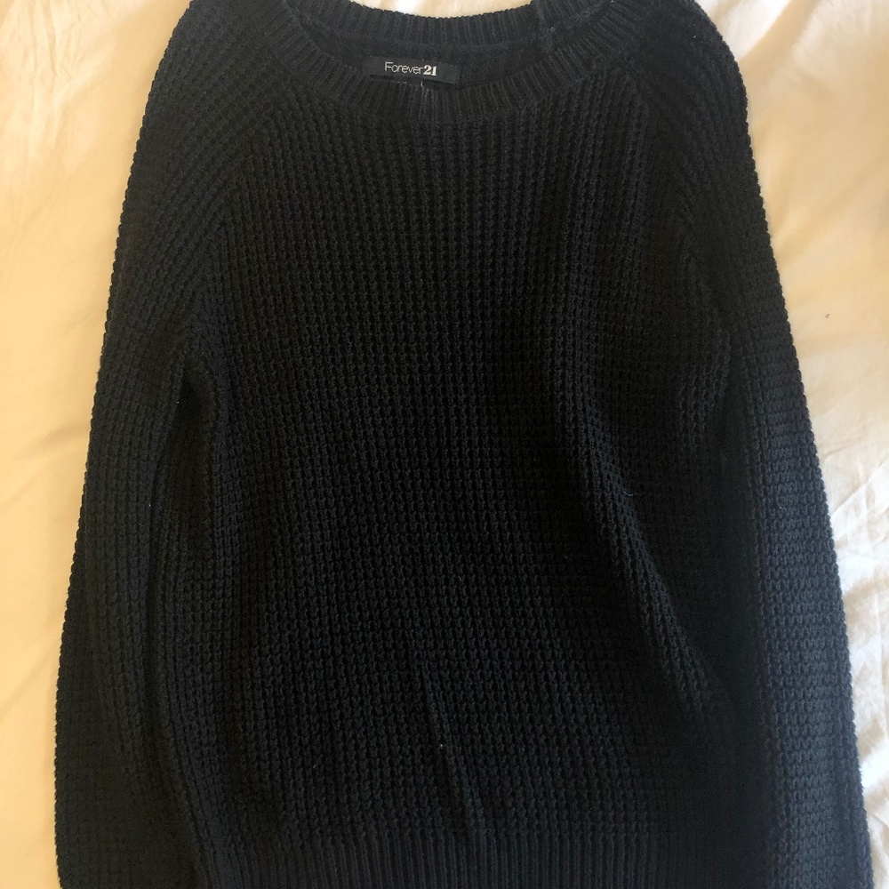 Black knit sweater